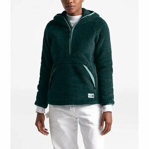 The North Face Women's Campshire Coat Top Fleece 2.0 Pullover Hoodie Green Large
